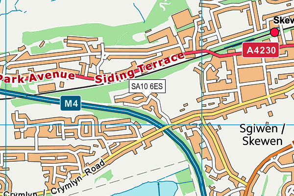 SA10 6ES map - OS VectorMap District (Ordnance Survey)