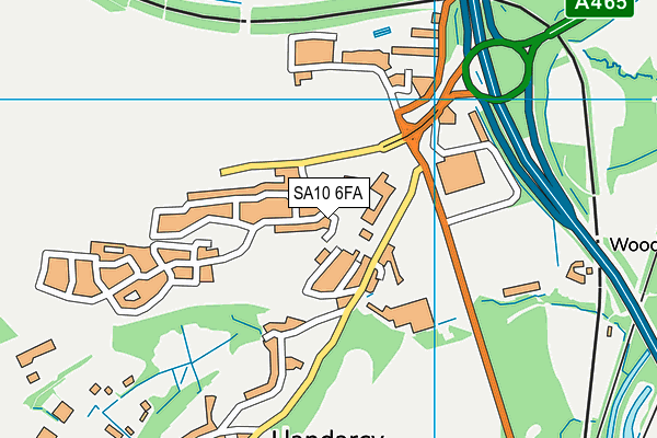 SA10 6FA map - OS VectorMap District (Ordnance Survey)