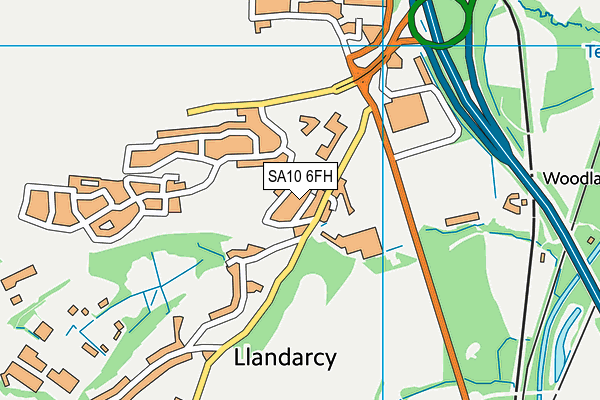 SA10 6FH map - OS VectorMap District (Ordnance Survey)