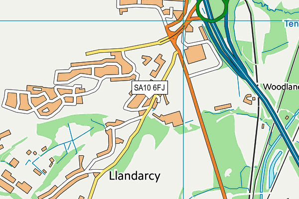 SA10 6FJ map - OS VectorMap District (Ordnance Survey)