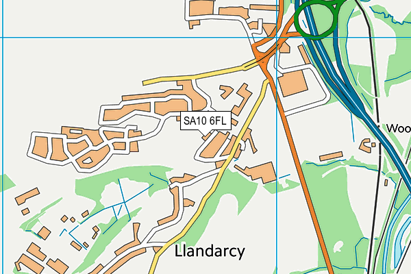 SA10 6FL map - OS VectorMap District (Ordnance Survey)