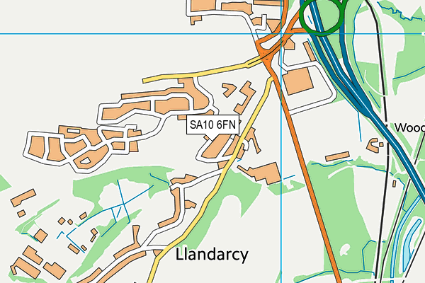 SA10 6FN map - OS VectorMap District (Ordnance Survey)