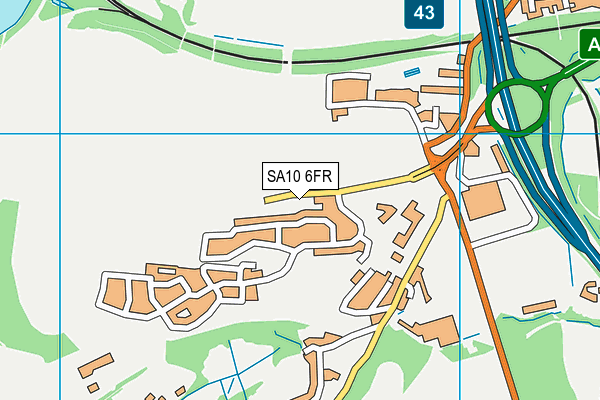 SA10 6FR map - OS VectorMap District (Ordnance Survey)