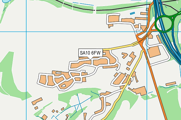 SA10 6FW map - OS VectorMap District (Ordnance Survey)