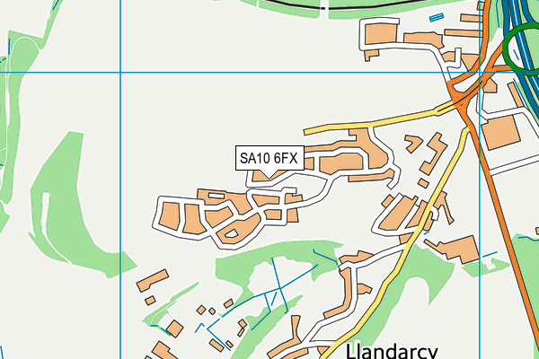 SA10 6FX map - OS VectorMap District (Ordnance Survey)