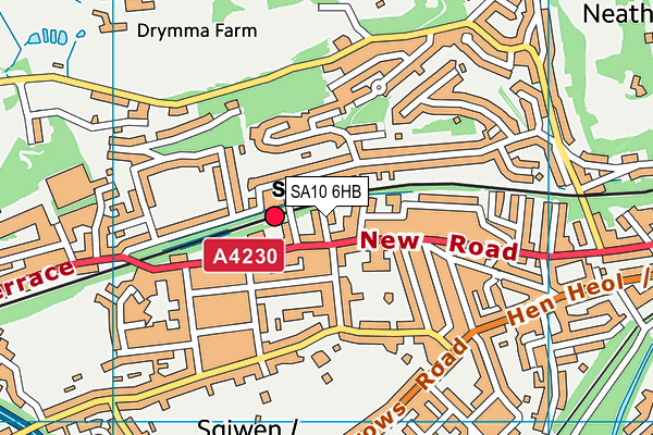 SA10 6HB map - OS VectorMap District (Ordnance Survey)