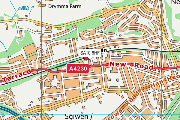 SA10 6HF map - OS VectorMap District (Ordnance Survey)