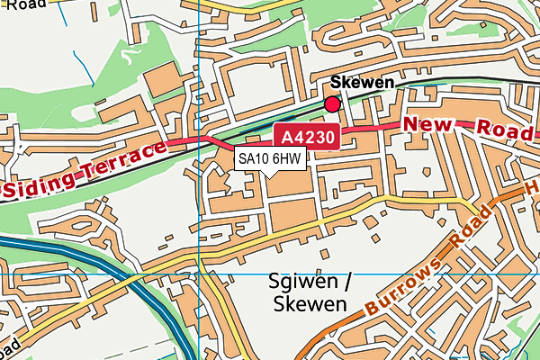 SA10 6HW map - OS VectorMap District (Ordnance Survey)