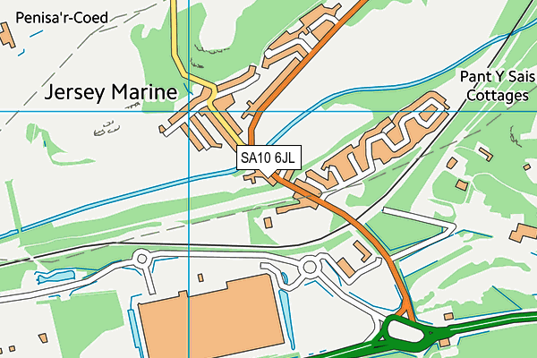 SA10 6JL map - OS VectorMap District (Ordnance Survey)