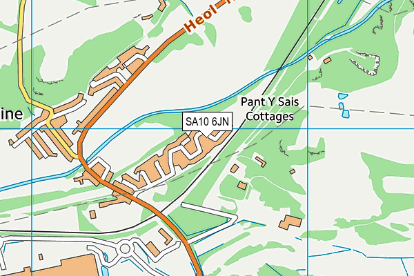 SA10 6JN map - OS VectorMap District (Ordnance Survey)