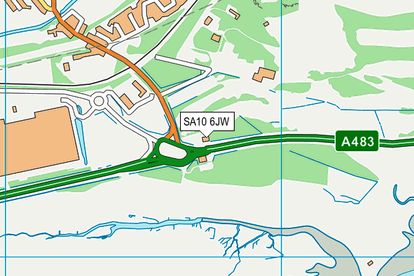 SA10 6JW map - OS VectorMap District (Ordnance Survey)