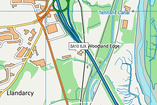 SA10 6JX map - OS VectorMap District (Ordnance Survey)