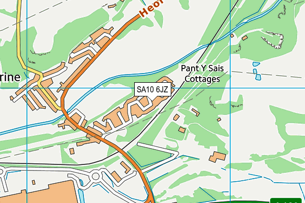SA10 6JZ map - OS VectorMap District (Ordnance Survey)