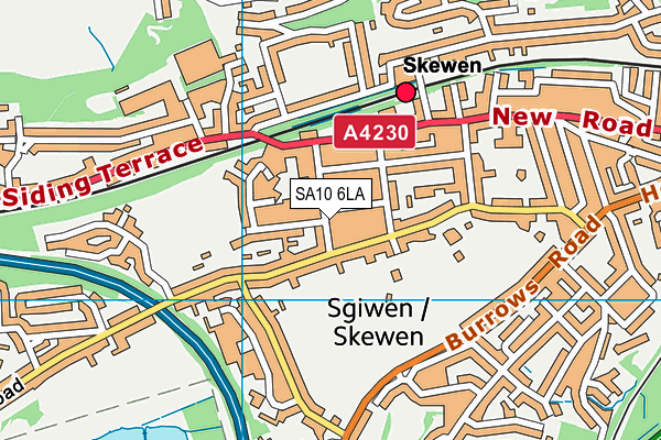 SA10 6LA map - OS VectorMap District (Ordnance Survey)