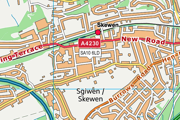 SA10 6LD map - OS VectorMap District (Ordnance Survey)