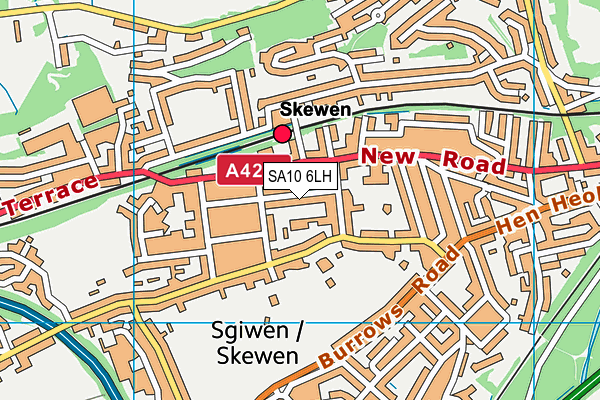 SA10 6LH map - OS VectorMap District (Ordnance Survey)