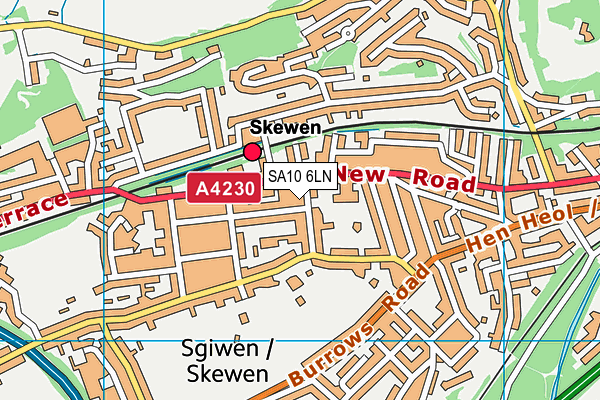 SA10 6LN map - OS VectorMap District (Ordnance Survey)