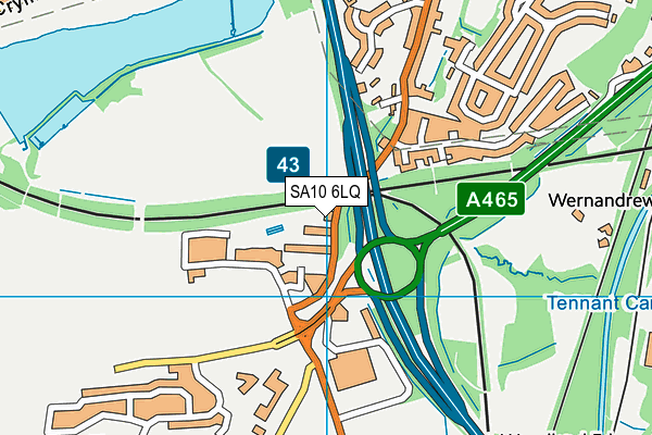 SA10 6LQ map - OS VectorMap District (Ordnance Survey)