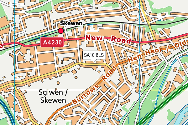 SA10 6LS map - OS VectorMap District (Ordnance Survey)