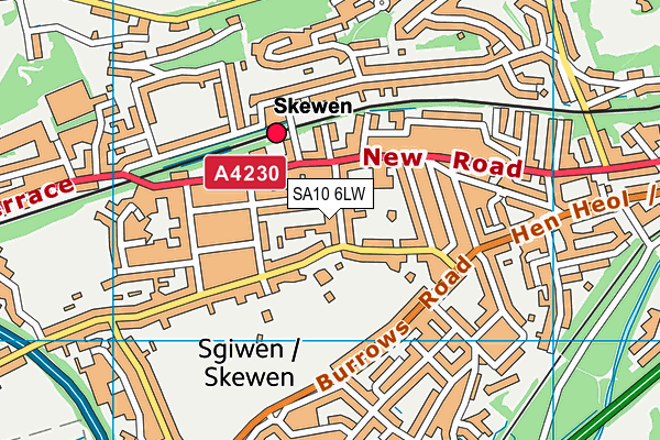 SA10 6LW map - OS VectorMap District (Ordnance Survey)