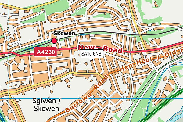 SA10 6NB map - OS VectorMap District (Ordnance Survey)