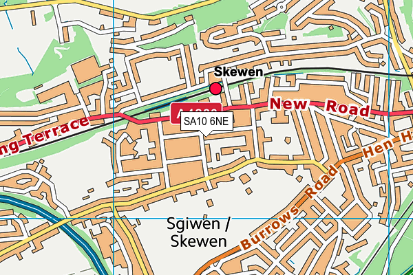 SA10 6NE map - OS VectorMap District (Ordnance Survey)