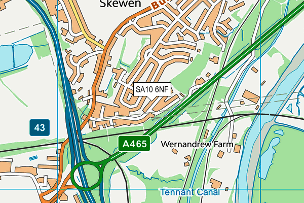 SA10 6NF map - OS VectorMap District (Ordnance Survey)