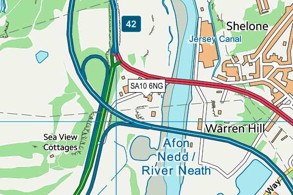 SA10 6NG map - OS VectorMap District (Ordnance Survey)