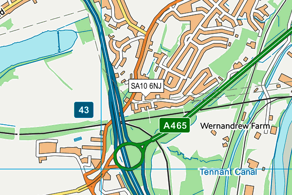 SA10 6NJ map - OS VectorMap District (Ordnance Survey)