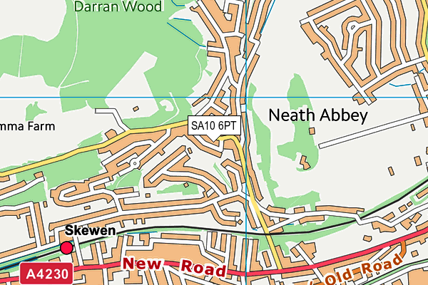 SA10 6PT map - OS VectorMap District (Ordnance Survey)