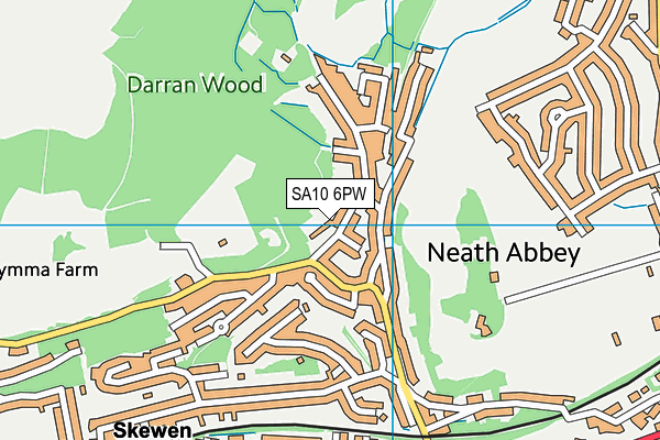 SA10 6PW map - OS VectorMap District (Ordnance Survey)