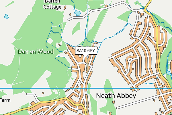 SA10 6PY map - OS VectorMap District (Ordnance Survey)