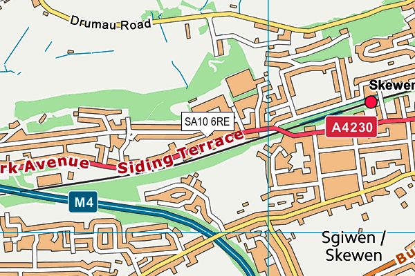 SA10 6RE map - OS VectorMap District (Ordnance Survey)