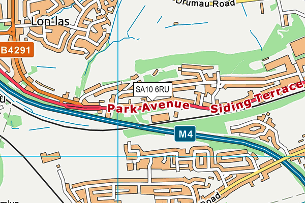 SA10 6RU map - OS VectorMap District (Ordnance Survey)