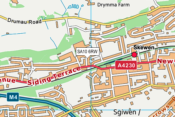 SA10 6RW map - OS VectorMap District (Ordnance Survey)