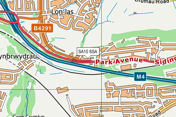 SA10 6SA map - OS VectorMap District (Ordnance Survey)