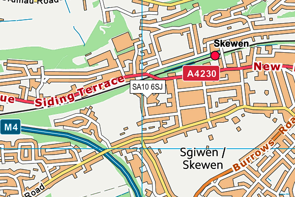 SA10 6SJ map - OS VectorMap District (Ordnance Survey)