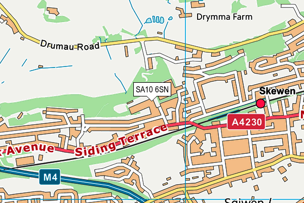 SA10 6SN map - OS VectorMap District (Ordnance Survey)