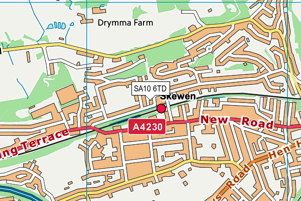 SA10 6TD map - OS VectorMap District (Ordnance Survey)