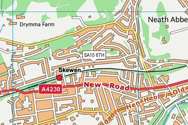 SA10 6TH map - OS VectorMap District (Ordnance Survey)