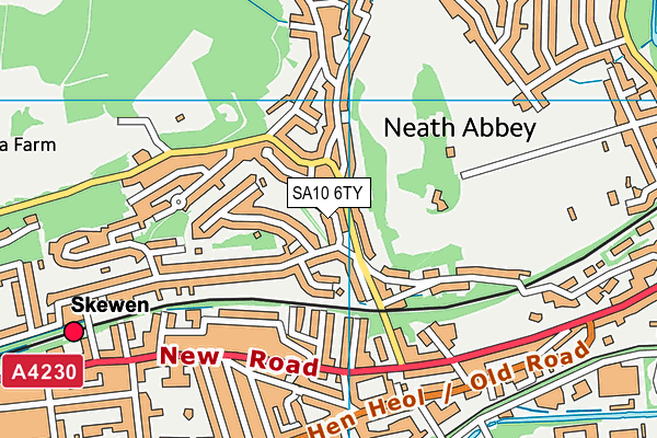 SA10 6TY map - OS VectorMap District (Ordnance Survey)