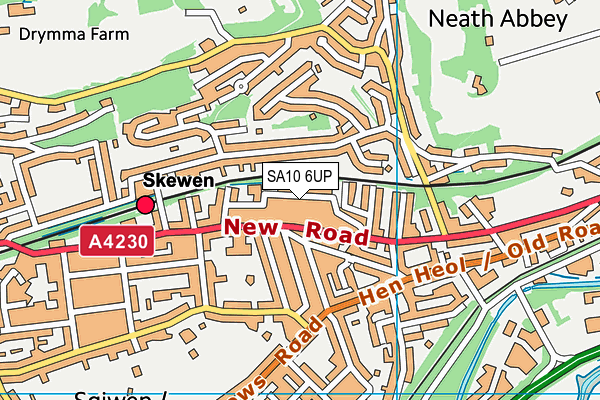 SA10 6UP map - OS VectorMap District (Ordnance Survey)