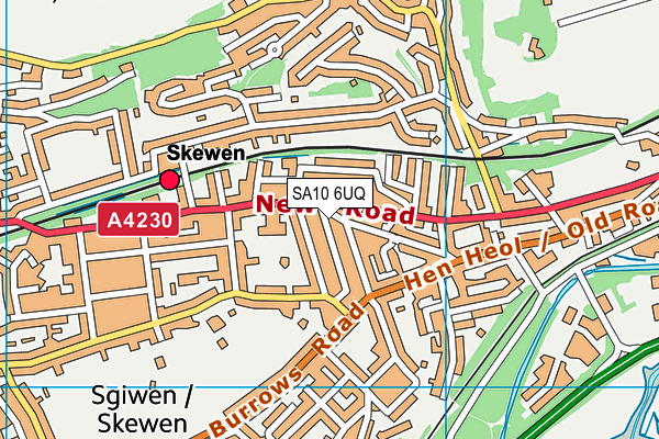 SA10 6UQ map - OS VectorMap District (Ordnance Survey)