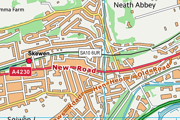 SA10 6UR map - OS VectorMap District (Ordnance Survey)