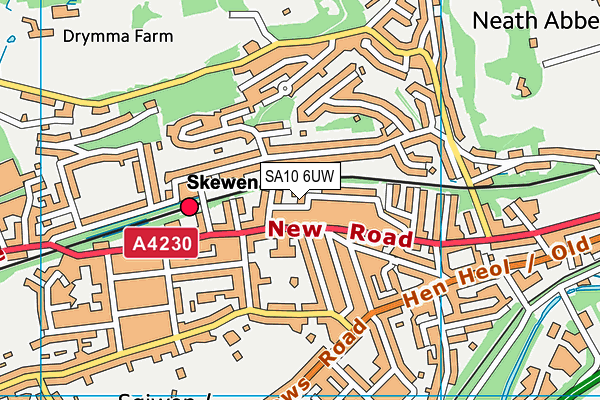 SA10 6UW map - OS VectorMap District (Ordnance Survey)