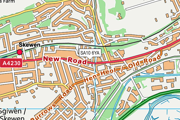 SA10 6YA map - OS VectorMap District (Ordnance Survey)