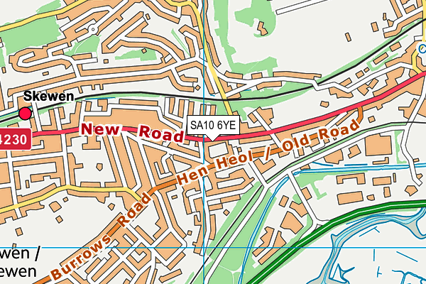 SA10 6YE map - OS VectorMap District (Ordnance Survey)