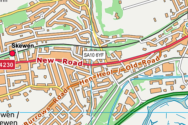 SA10 6YF map - OS VectorMap District (Ordnance Survey)