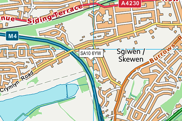 SA10 6YW map - OS VectorMap District (Ordnance Survey)