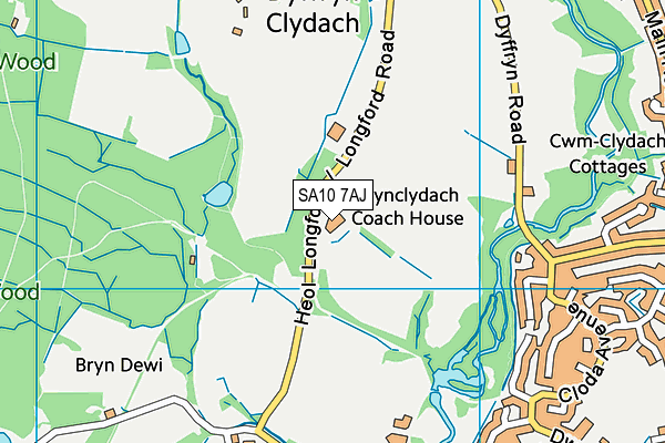 SA10 7AJ map - OS VectorMap District (Ordnance Survey)